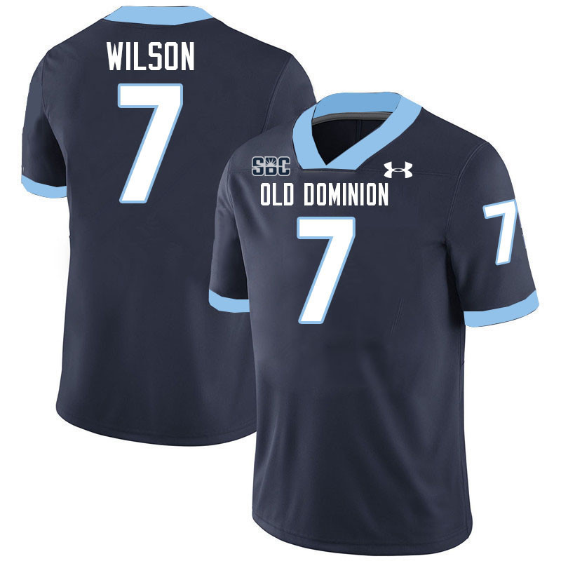 #7 Grant Wilson Old Dominion Monarchs College Football Jerseys Stitched-Navy